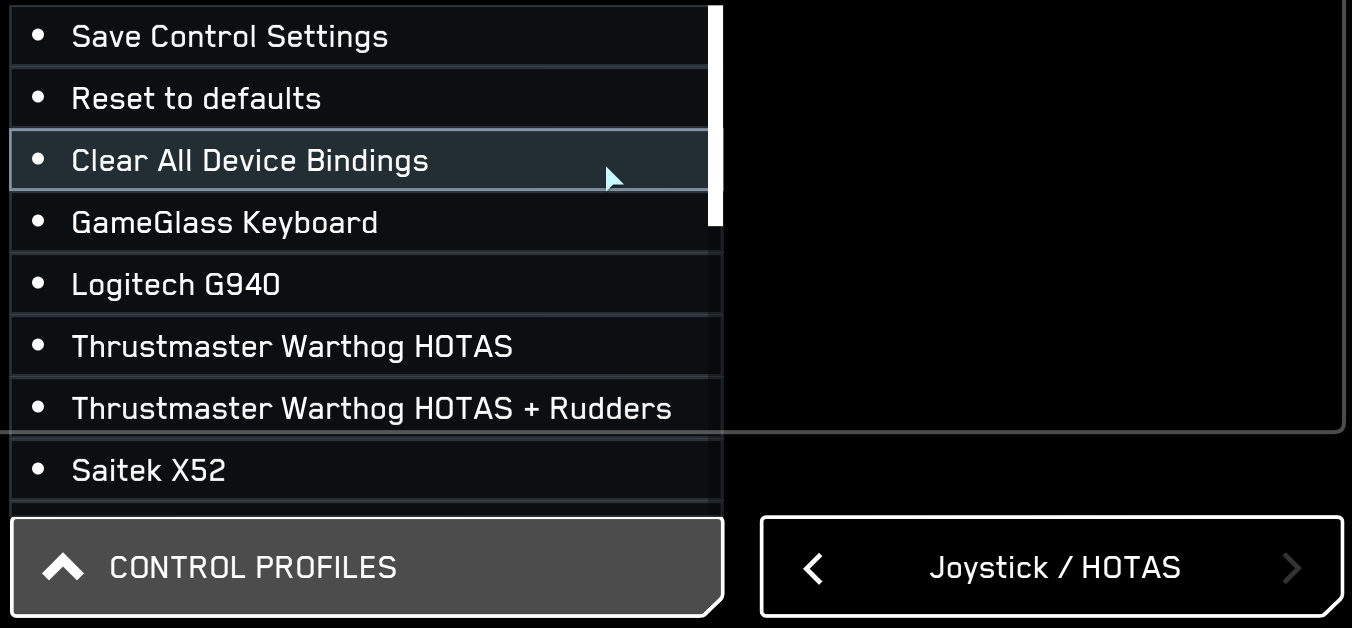 Star Citizen - Clear All Device Bindings